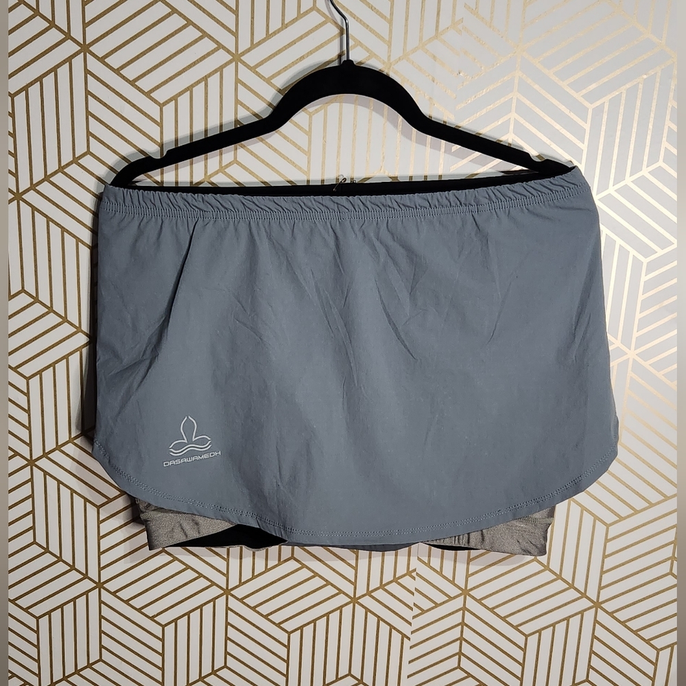 Womens grey biking skort with padded shorts (size S)